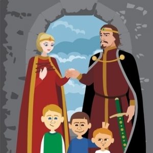 5657562 - picture of a medieval noble family no transparency used in the vector file